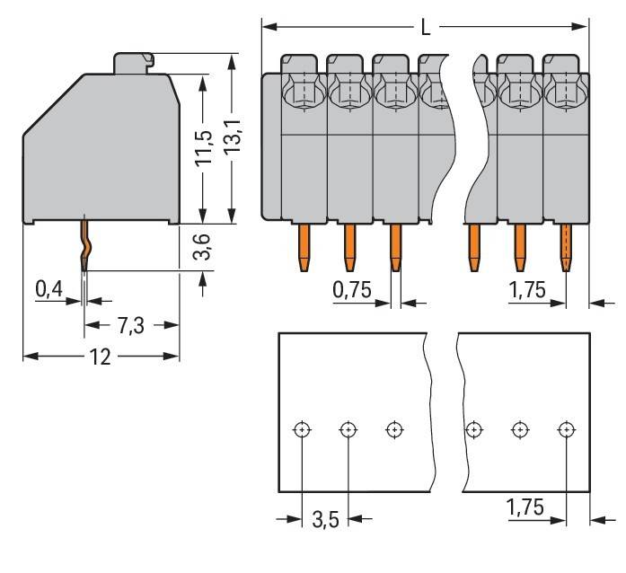 WAGO GmbH & Co. KG Leiterplattenklemme 250-124/000-012