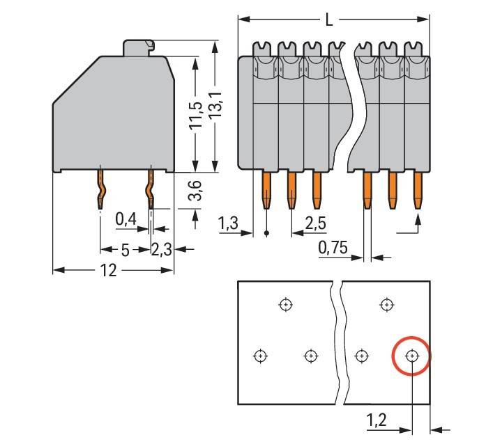 WAGO GmbH & Co. KG Leiterplattenklemme 250-408/000-006
