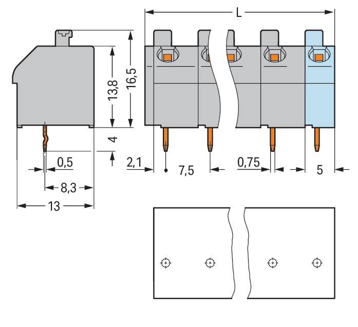 WAGO GmbH & Co. KG Leiterplattenklemme 250-605/000-006