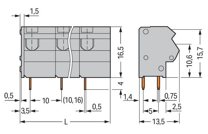 WAGO GmbH & Co. KG Leiterplattenklemme 254-655