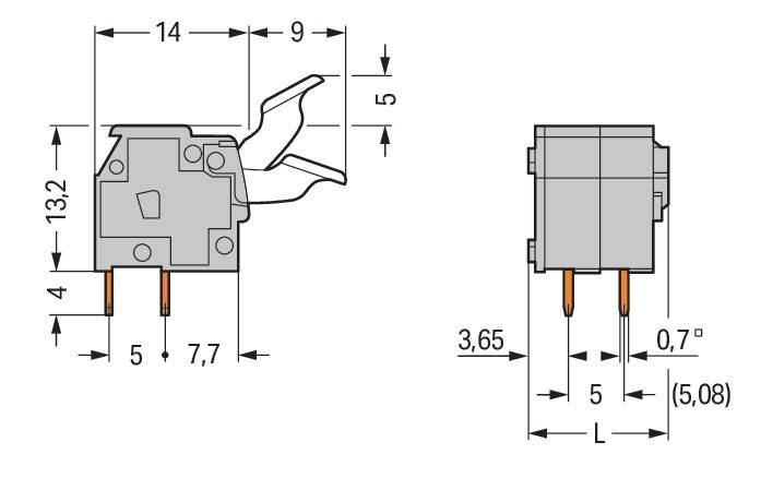 WAGO GmbH & Co. KG Leiterplattenklemme 255-410/333-000