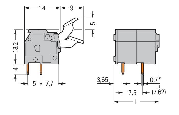 WAGO GmbH & Co. KG Leiterplattenklemme 255-507/333-006