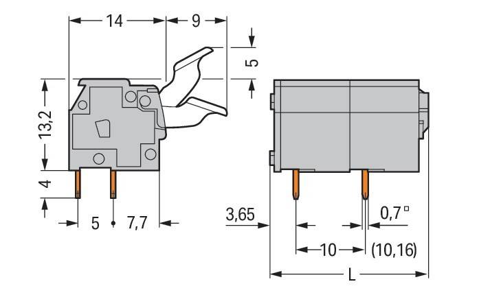 WAGO GmbH & Co. KG Leiterplattenklemme 255-606/333-000