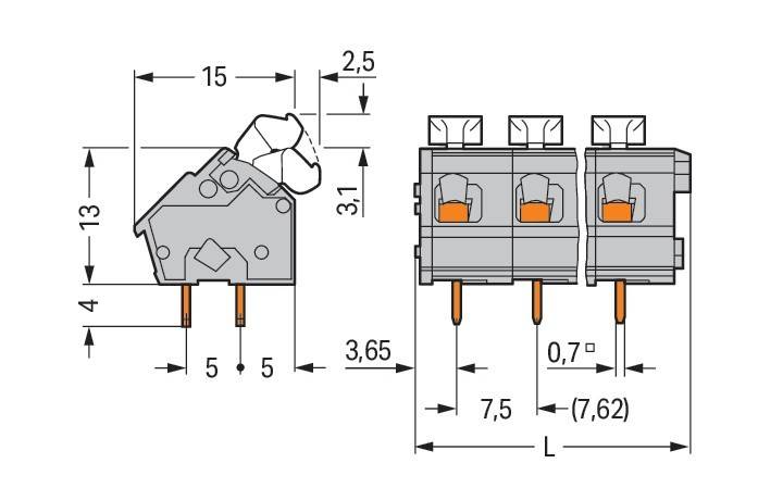 WAGO GmbH & Co. KG Leiterplattenklemme 256-524/334-000