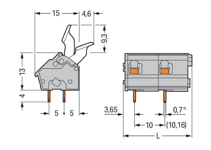 WAGO GmbH & Co. KG Leiterplattenklemme 256-605/333-000