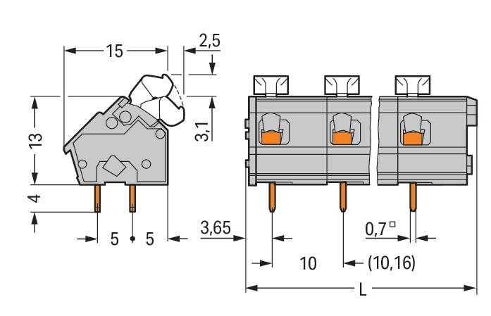WAGO GmbH & Co. KG Leiterplattenklemme 256-612/334-000