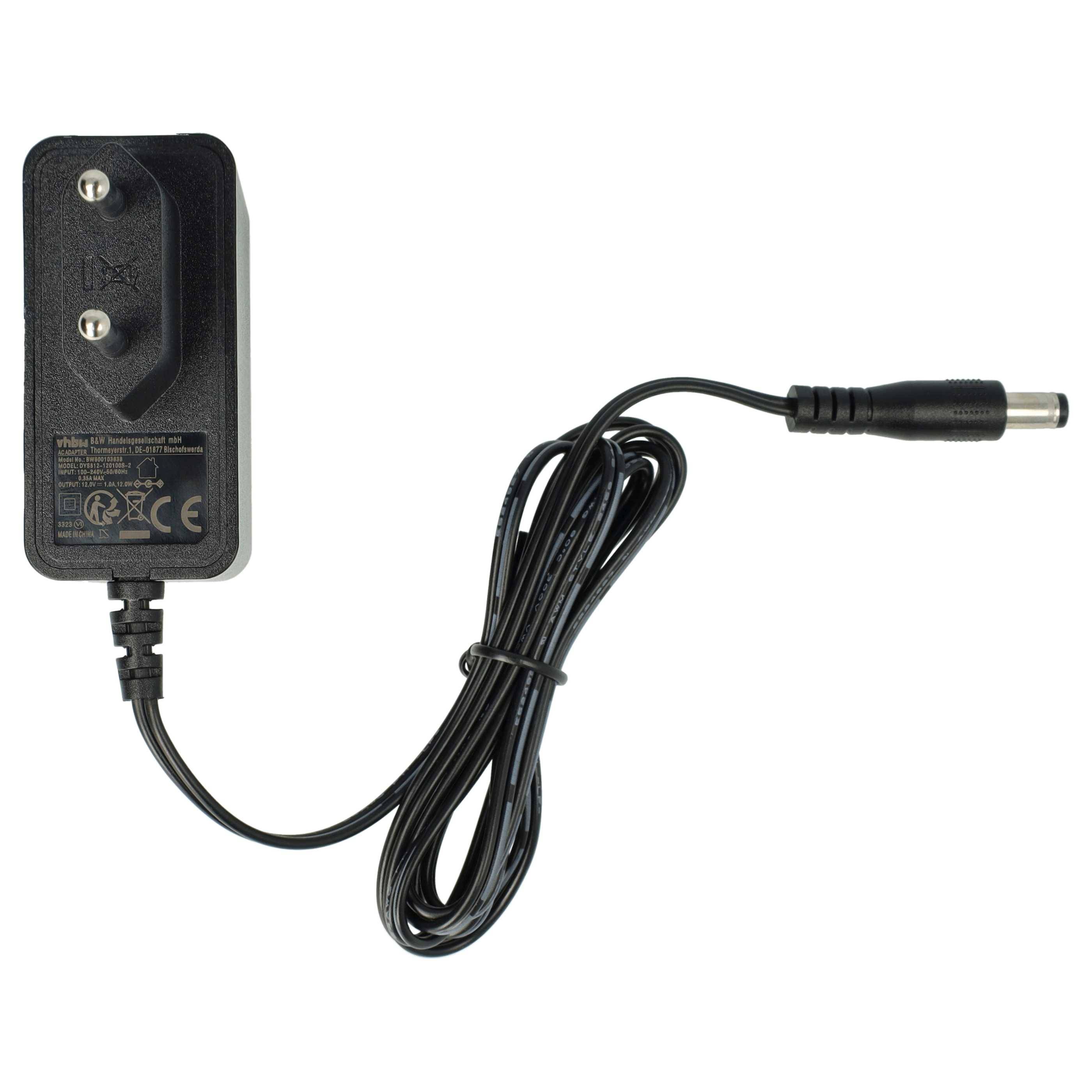 vhbw Netzteil kompatibel mit Yamaha DD-65, DGX-220, EZ-200, EZ200, NP30, PSR-213, PSR-313 Keyboard, E-Pianos - 120 cm