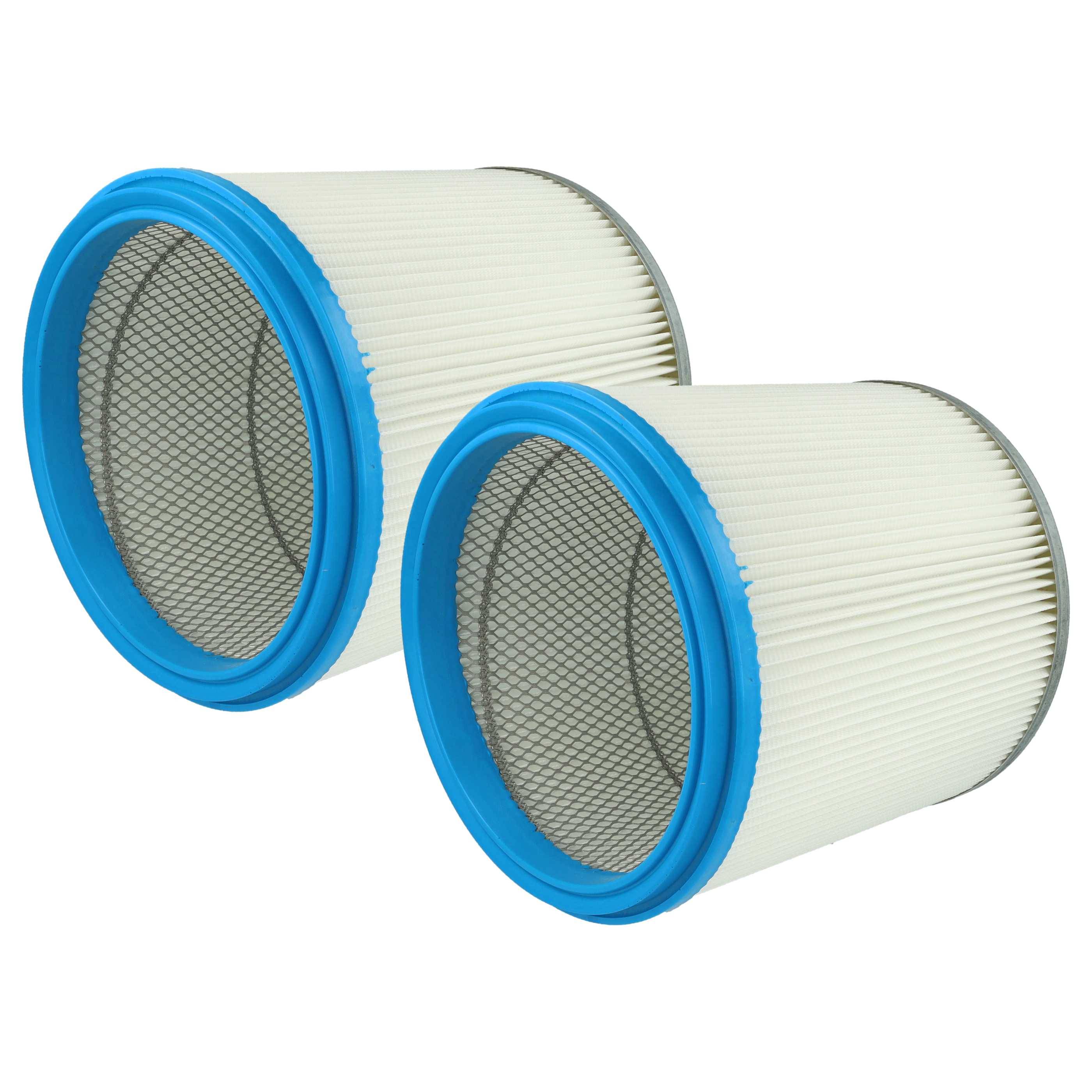 vhbw 2x Faltenfilter Ersatz für Bosch 2607432008 für Staubsauger - Patronenfilter, Blau Silber Weiß, Abwaschbar