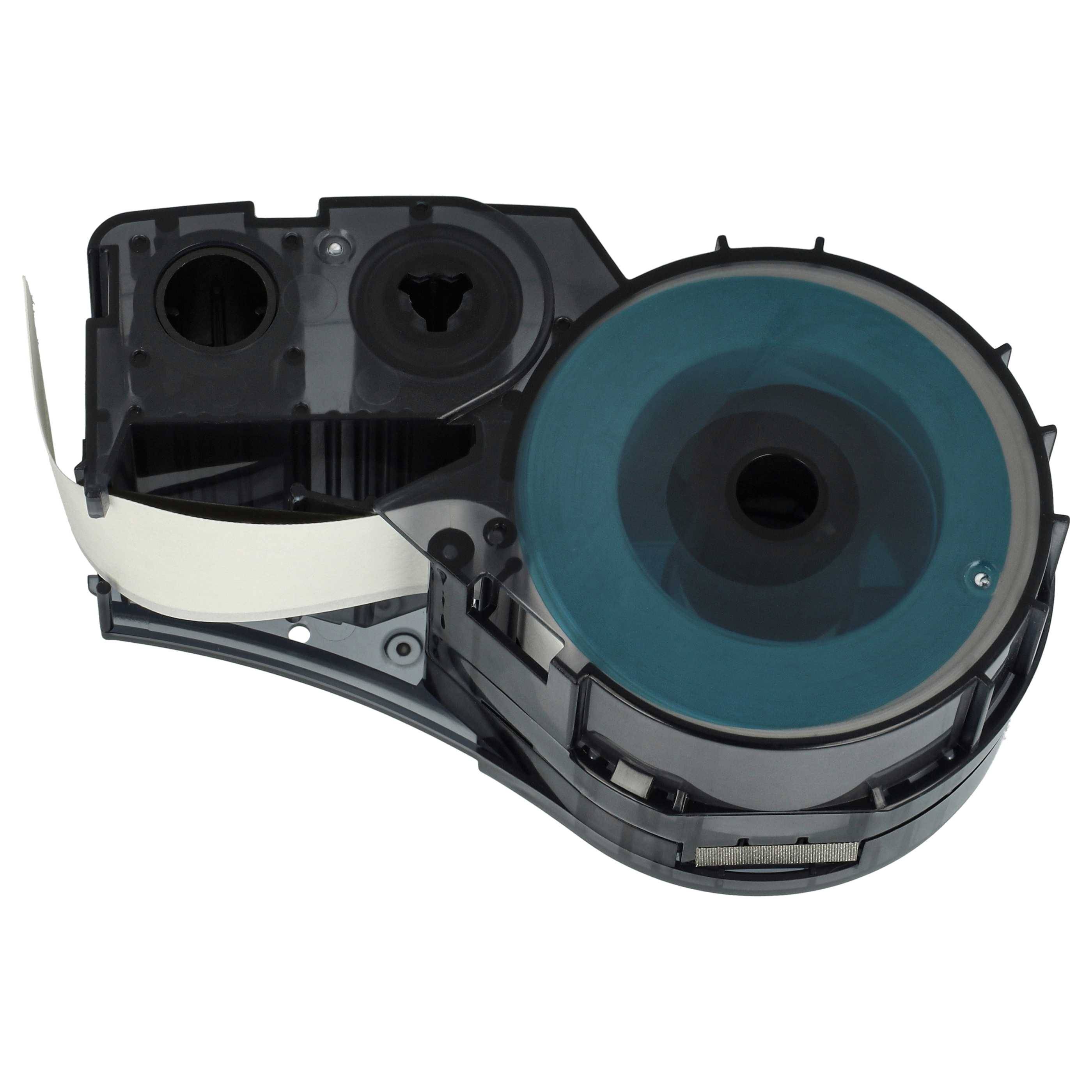 vhbw 5x Schriftband-Kassette Ersatz für Brady BM21-750-499 für Etiketten-Drucker 6,4m x 19,05mm Schwarz auf Weiß, Nylon