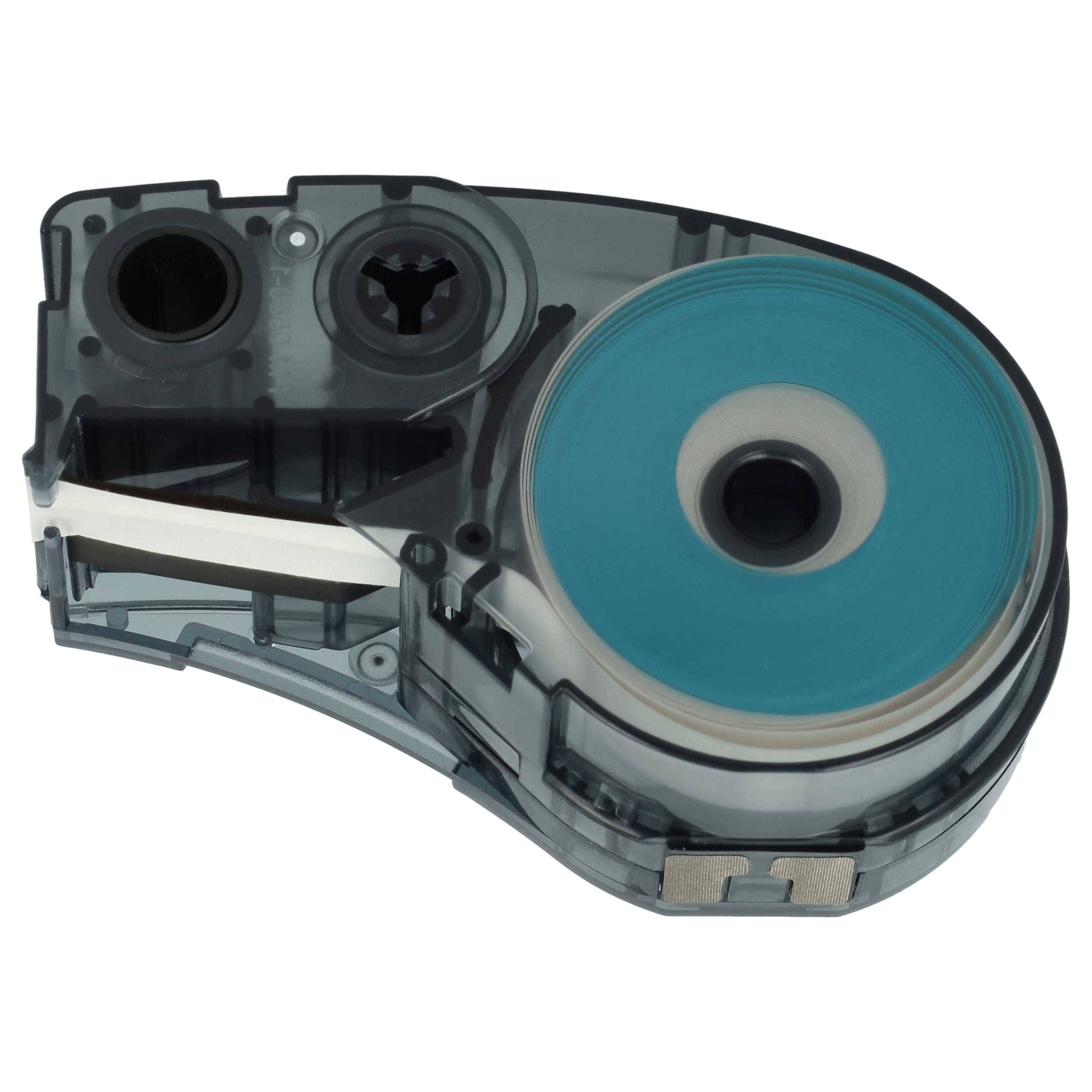 vhbw 5x Schriftband-Kassette Ersatz für Brady M21-250-595-WT für Etiketten-Drucker 6,35mm Schwarz auf Weiß, Vinyl