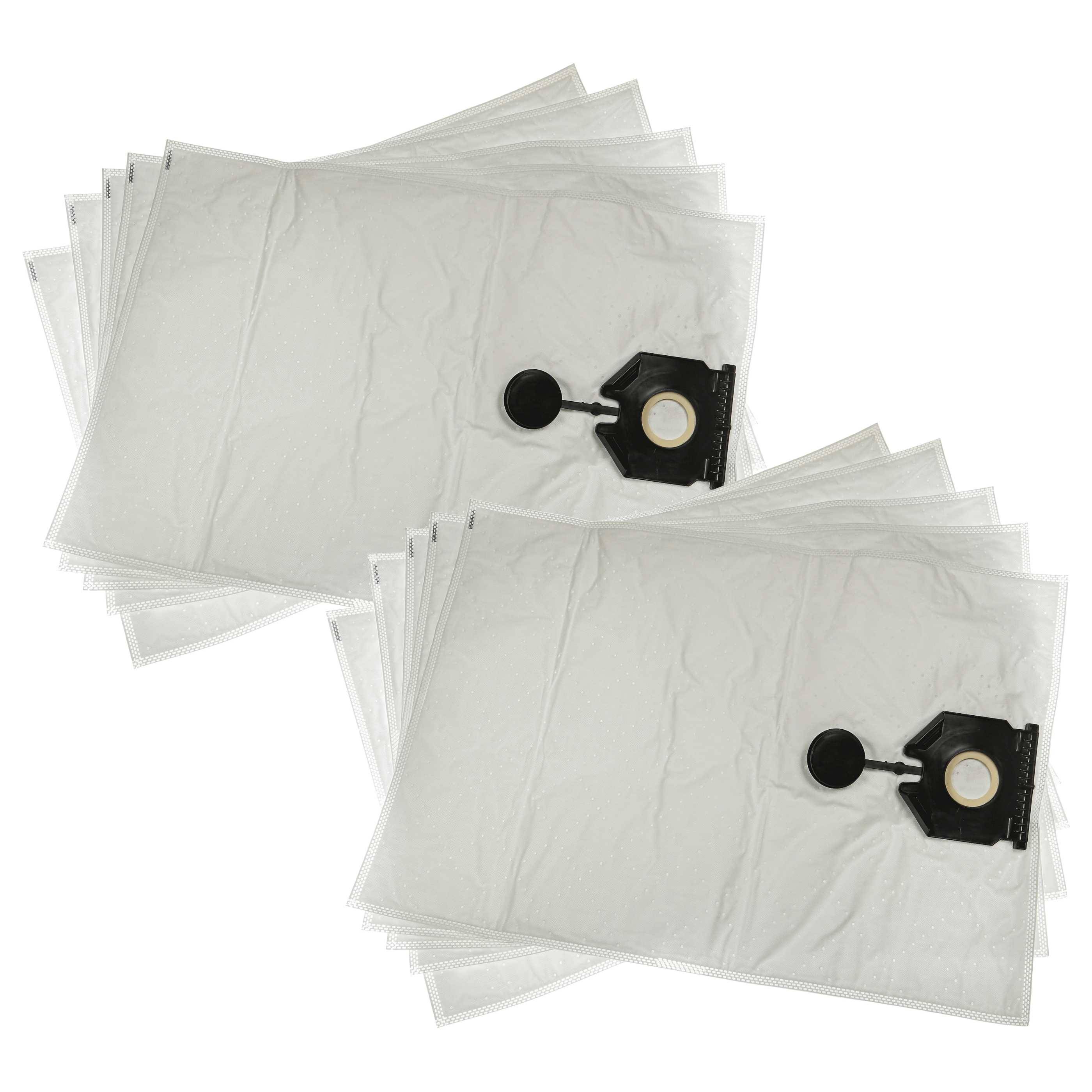 vhbw 10x Staubsaugerbeutel kompatibel mit Kärcher NT 30/1 Ap Te L, Ap L, Tact Te L, Tact L Staubsauger - Mikrovlies, 64cm x 44,5cm Weiß