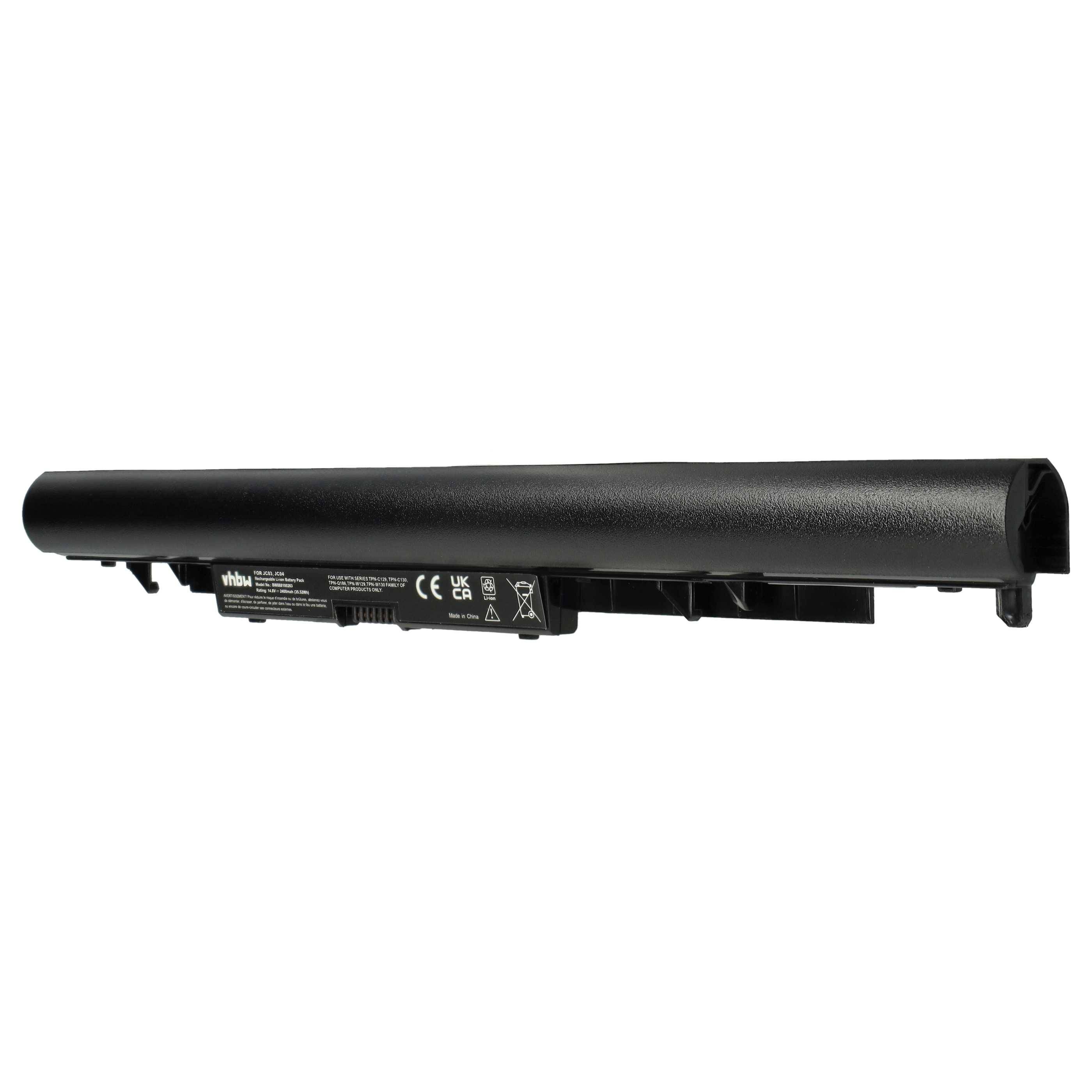 vhbw Akku Ersatz für HP HSTNN-DB8A, HSTNN-DB8B, HSTNN-DB8E, HSTNN-DB8F, HSTNN-H7BX für Notebook (2400 mAh, 14,8 V, Li-Ion)
