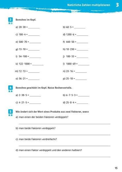 10-Minuten-Training Mathematik Kopfrechnen 5. Klasse