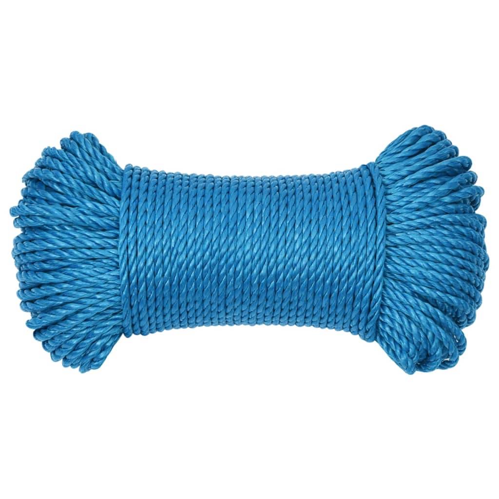 vidaXL Arbeitsseil Blau 3 mm 50 m Polypropylen