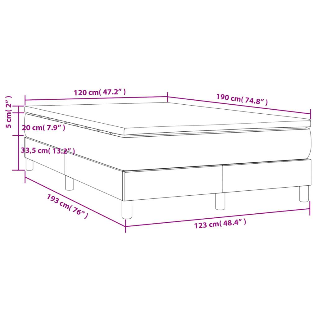 vidaXL Boxspringbett mit Matratze Taupe 120x190 cm Stoff