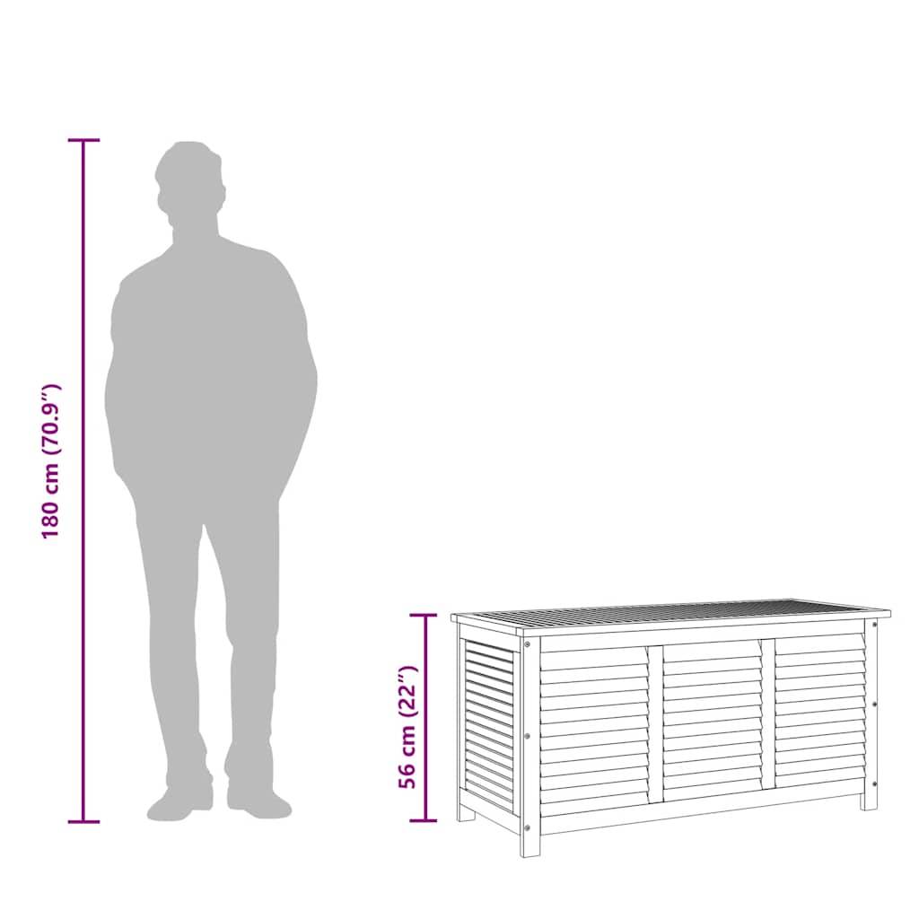 vidaXL Gartenbox mit Lüftungsschlitzen 113x50x56 cm Massivholz Akazie