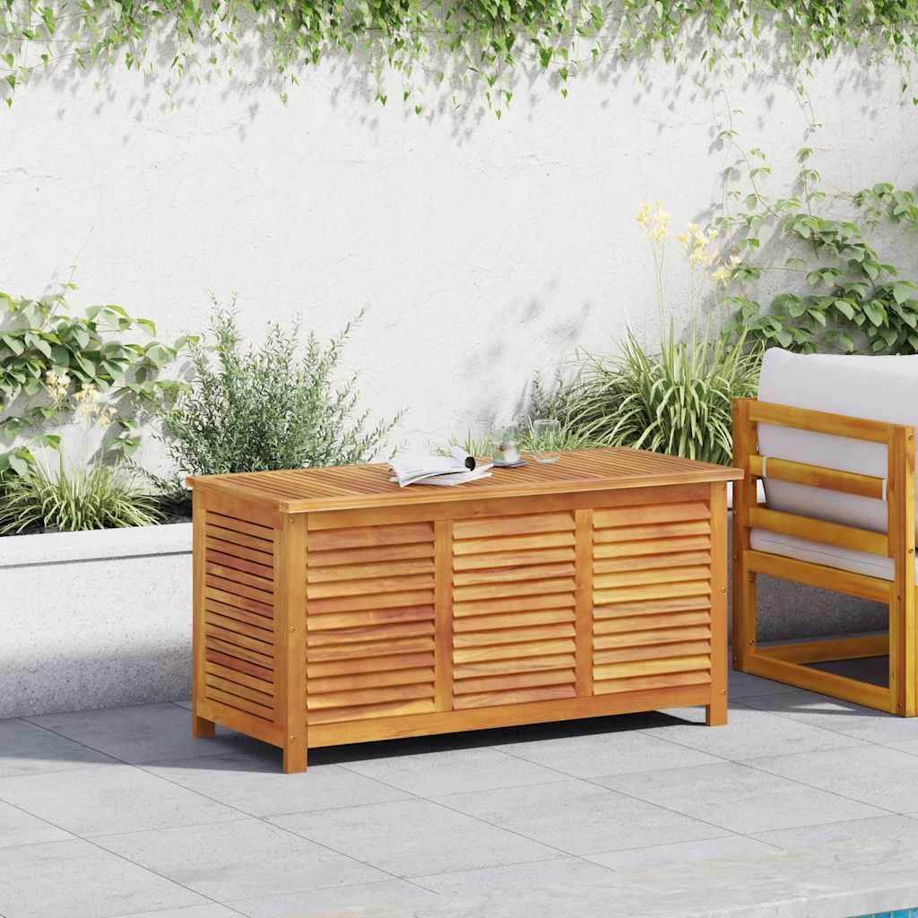 vidaXL Gartenbox mit Lüftungsschlitzen 113x50x56 cm Massivholz Akazie