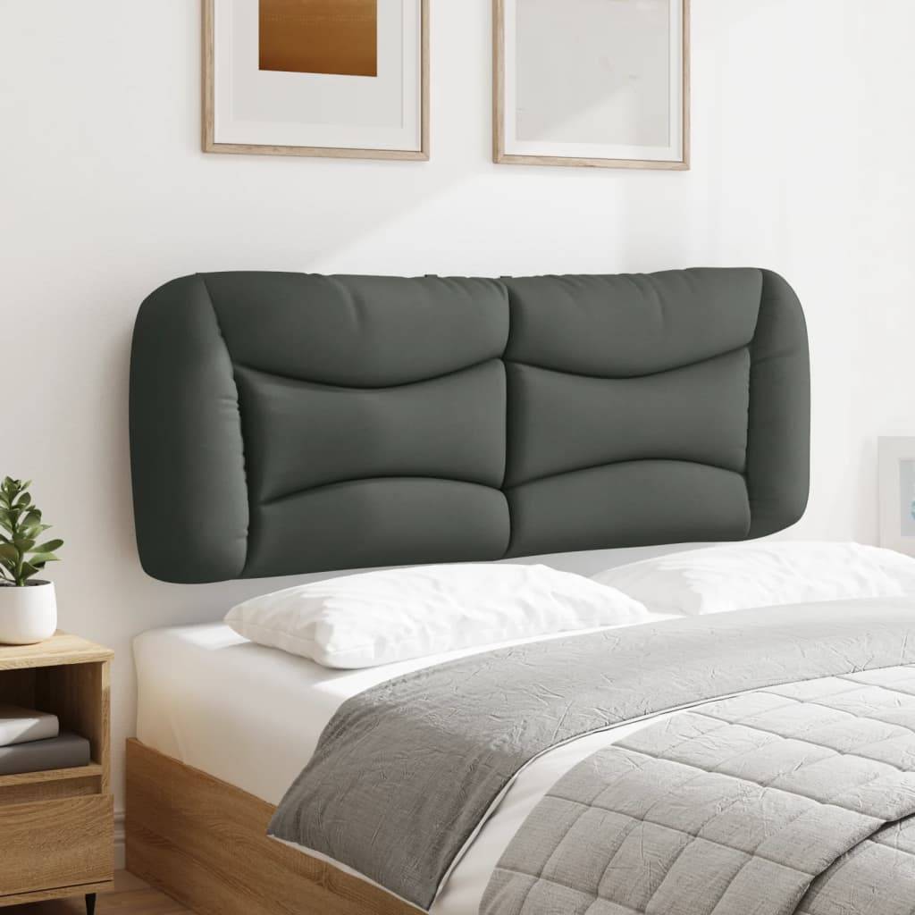 vidaXL Kopfteil-Kissen "Hvar" Dunkelgrau 140 cm Stoff