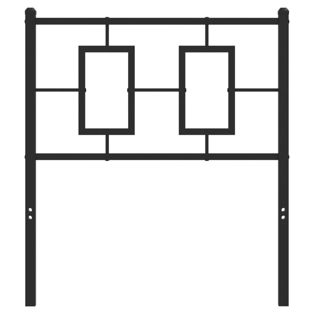 vidaXL Kopfteil Metall Schwarz 75 cm