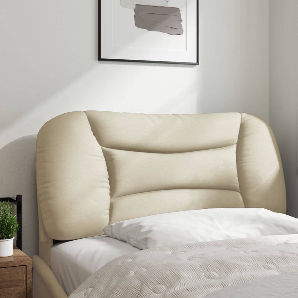 vidaXL Kopfteil-Kissen "Hvar" Creme 90 cm Stoff