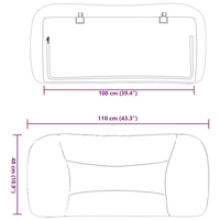 vidaXL Kopfteil-Kissen "Hvar" Cappuccino-Braun 100 cm Kunstleder vidaXL Kopfteil-Kissen "Hvar" Cappuccino-Braun 100 cm Kunstleder