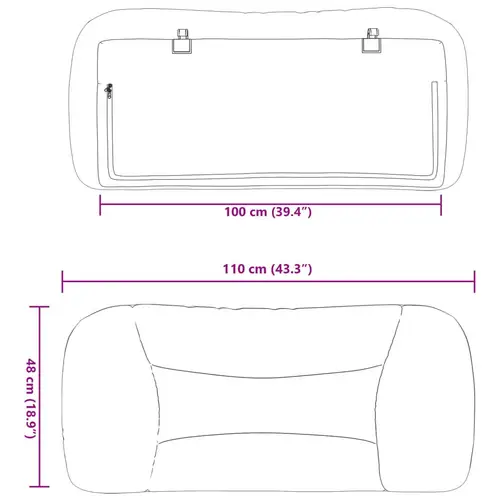 vidaXL Kopfteil-Kissen "Hvar" Cappuccino-Braun 100 cm Kunstleder vidaXL Kopfteil-Kissen "Hvar" Cappuccino-Braun 100 cm Kunstleder