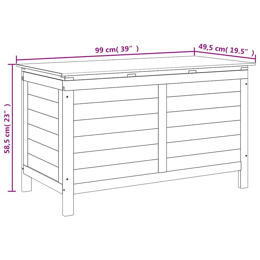 vidaXL Gartentruhe 99x49,5x58,5 cm Massivholz Tanne
