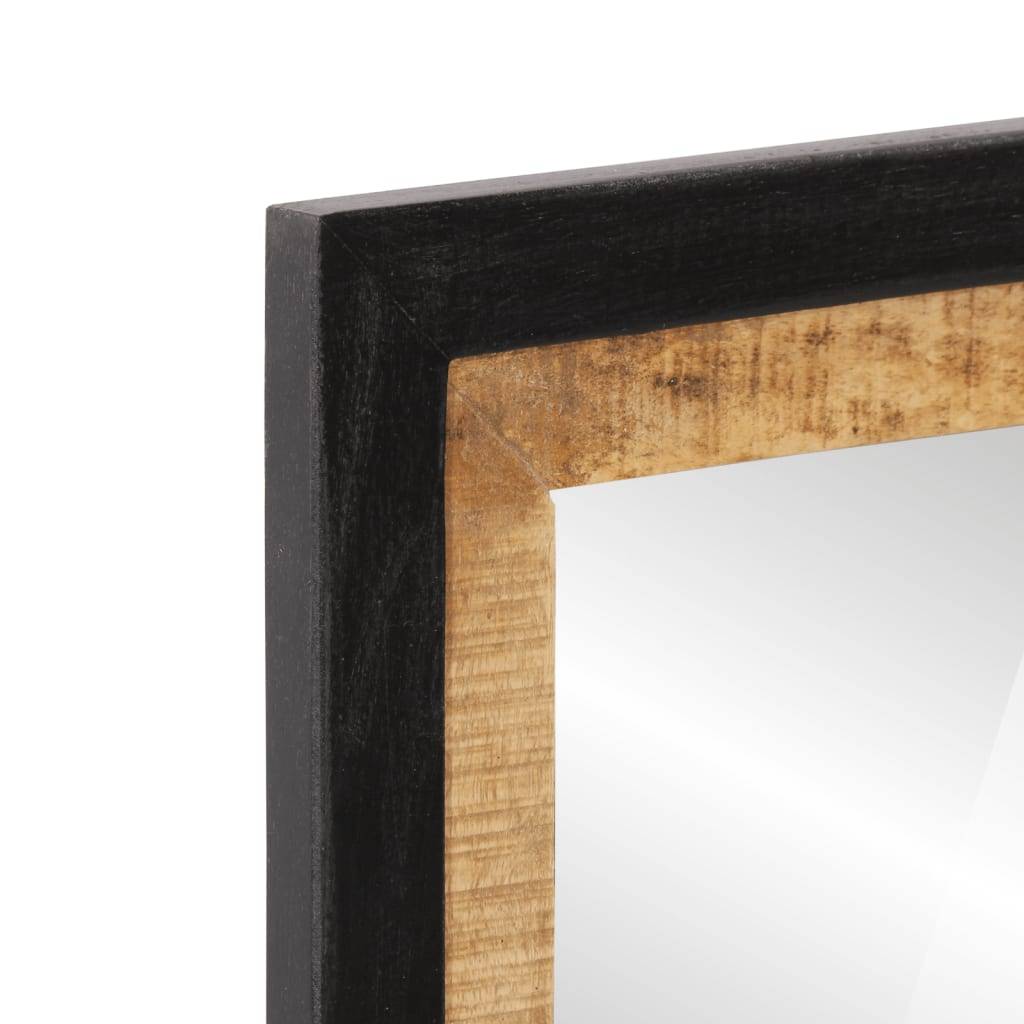 vidaXL Badspiegel 55x1x60 cm Glas und Massivholz Mango