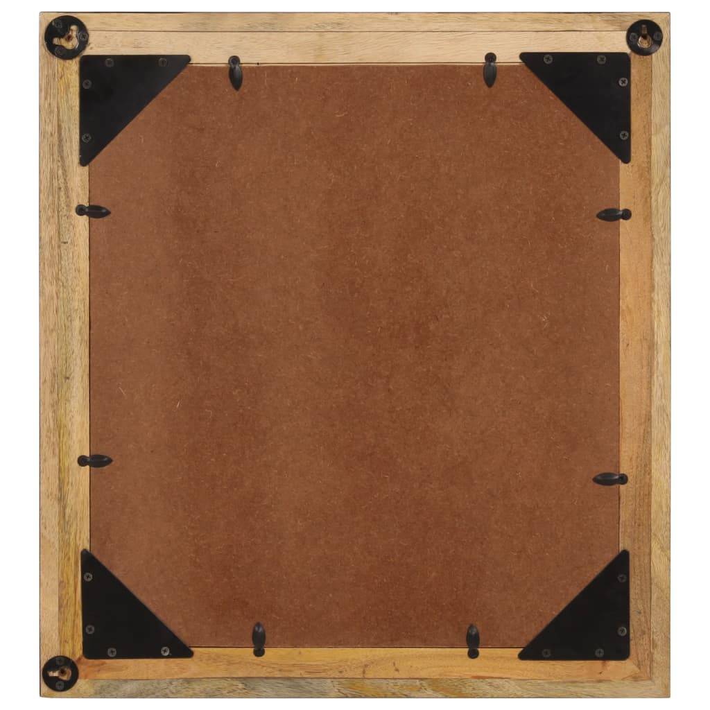 vidaXL Badspiegel 55x1x60 cm Glas und Massivholz Mango