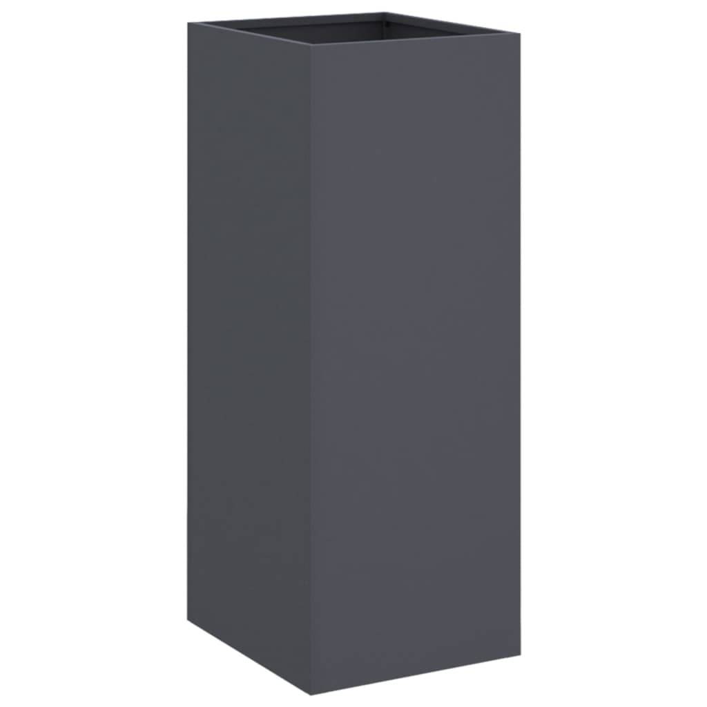 vidaXL Pflanzkübel Anthrazit 32x29x75 cm Stahl
