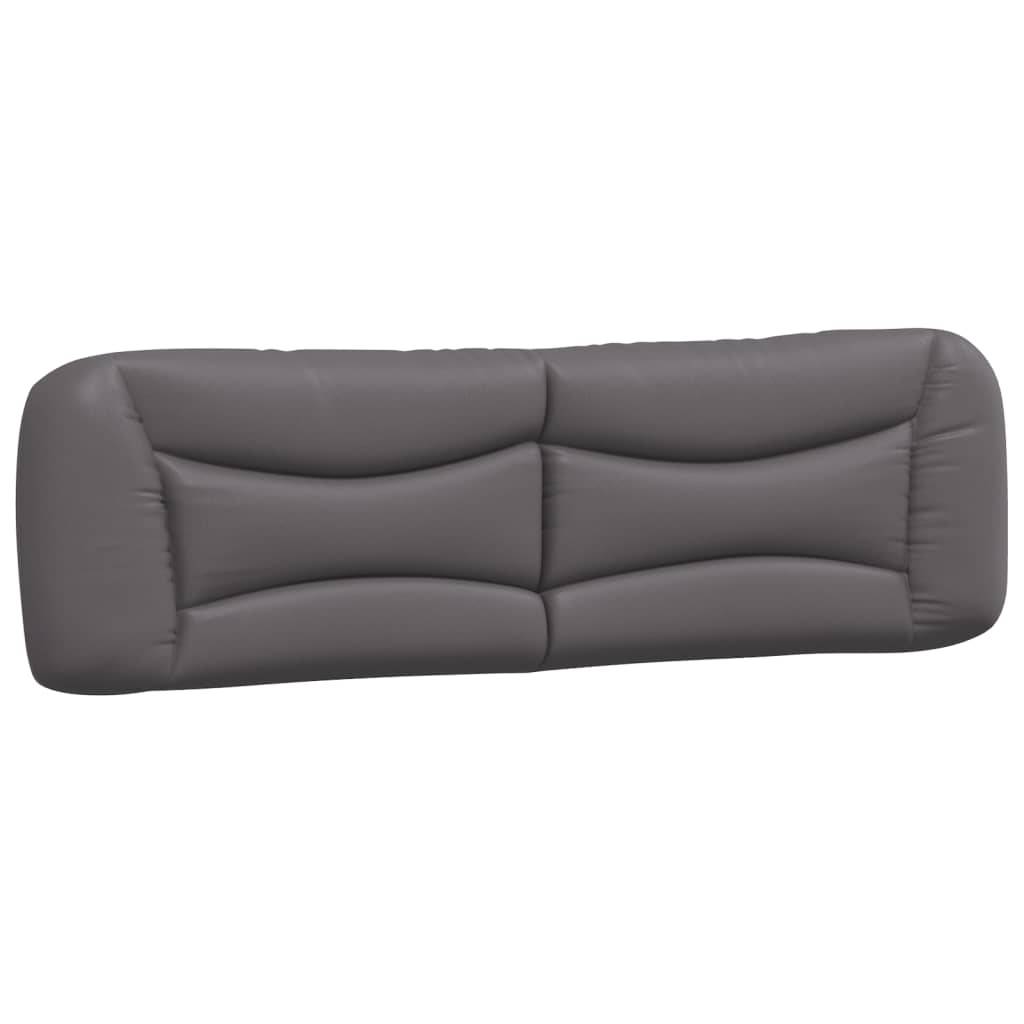 vidaXL Kopfteil-Kissen "Hvar" Grau 180 cm Kunstleder