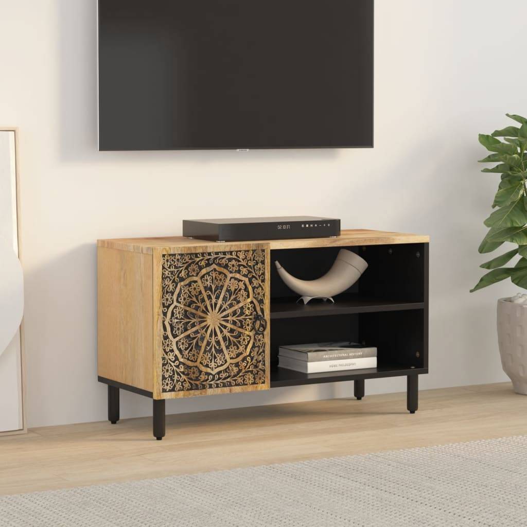 vidaXL TV-Schrank 80x31x46 cm Massivholz Mango