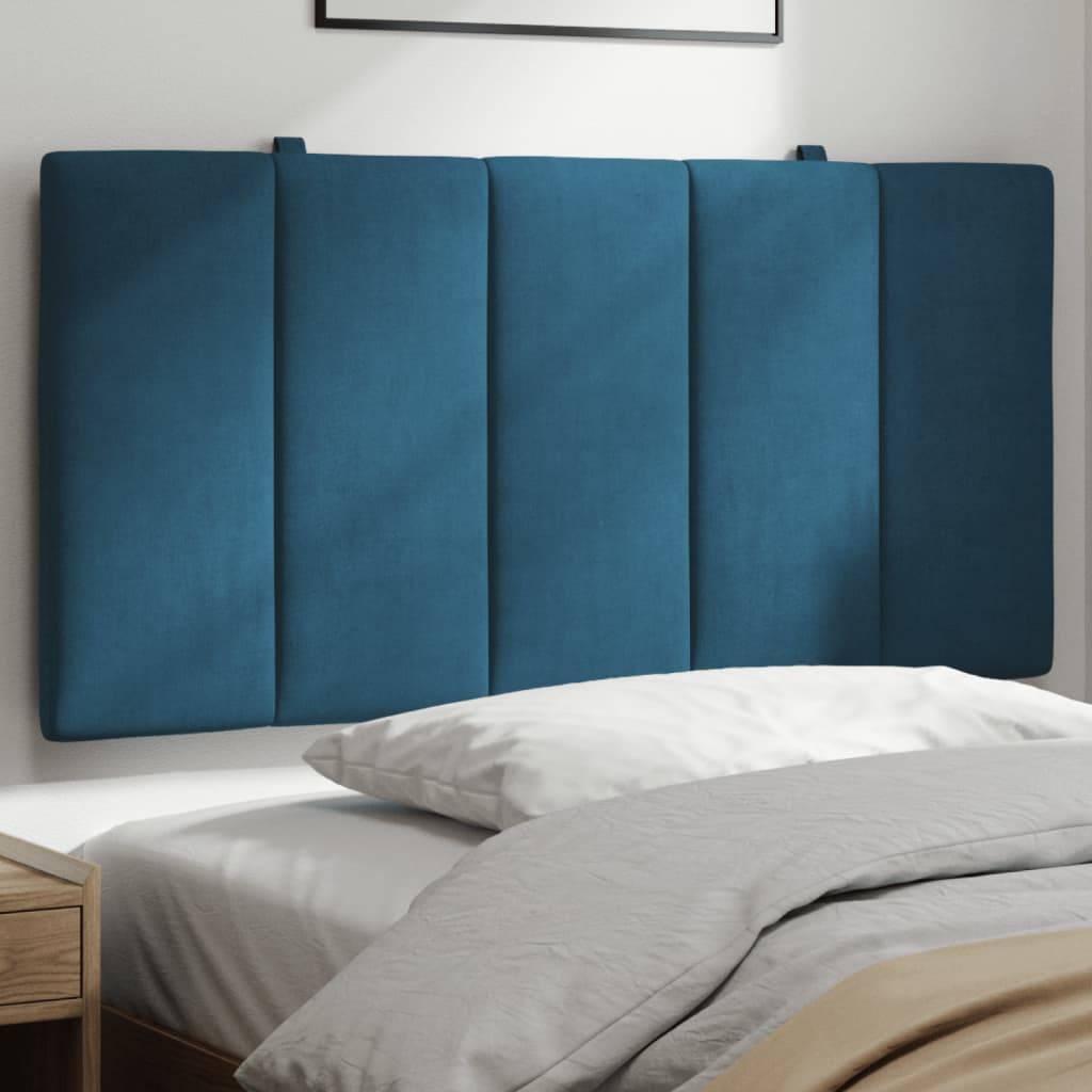 vidaXL Kopfteil-Kissen "Hanko" Blau 100 cm Samt
