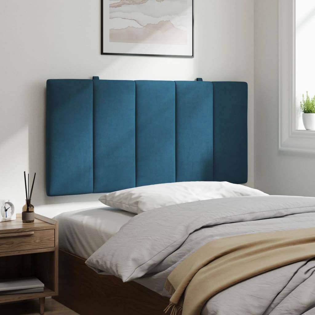 vidaXL Kopfteil-Kissen "Hanko" Blau 100 cm Samt