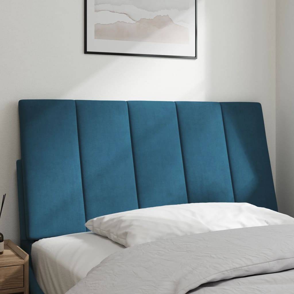 vidaXL Kopfteil-Kissen "Hanko" Blau 100 cm Samt