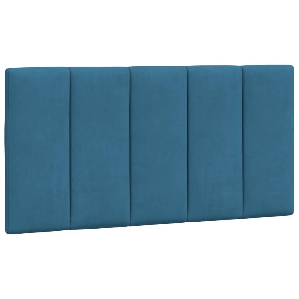 vidaXL Kopfteil-Kissen "Hanko" Blau 100 cm Samt