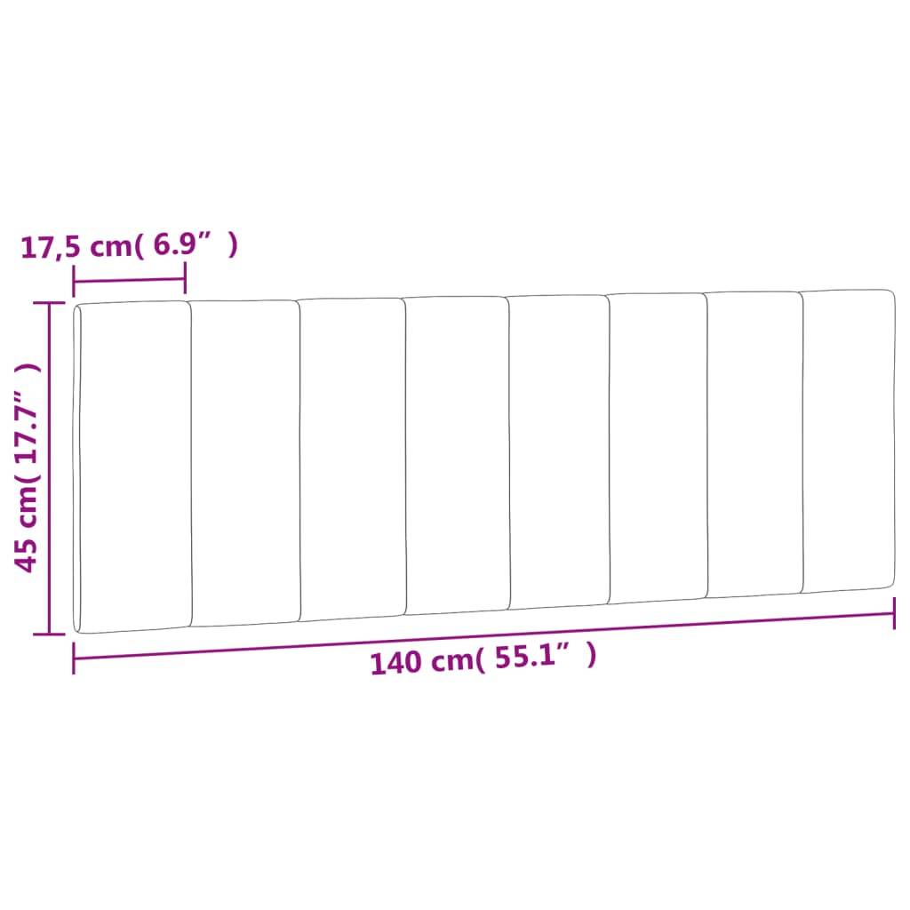 vidaXL Kopfteil-Kissen "Hanko" Schwarz 140 cm Samt