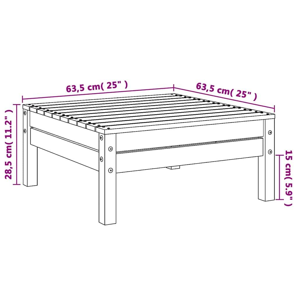 vidaXL Gartenhocker Wachsbraun Massivholz Kiefer