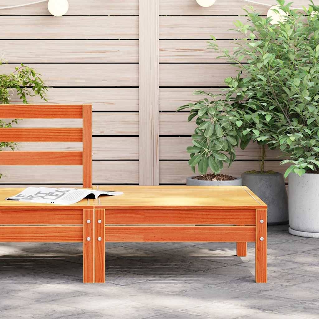 vidaXL Gartenhocker Wachsbraun Massivholz Kiefer