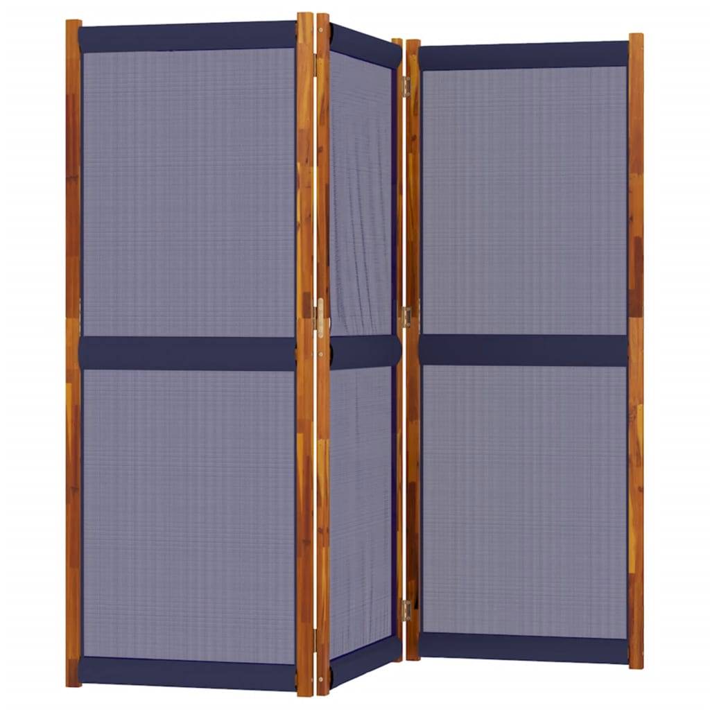 vidaXL 3-tlg. Paravent Dunkelblau 210x180 cm