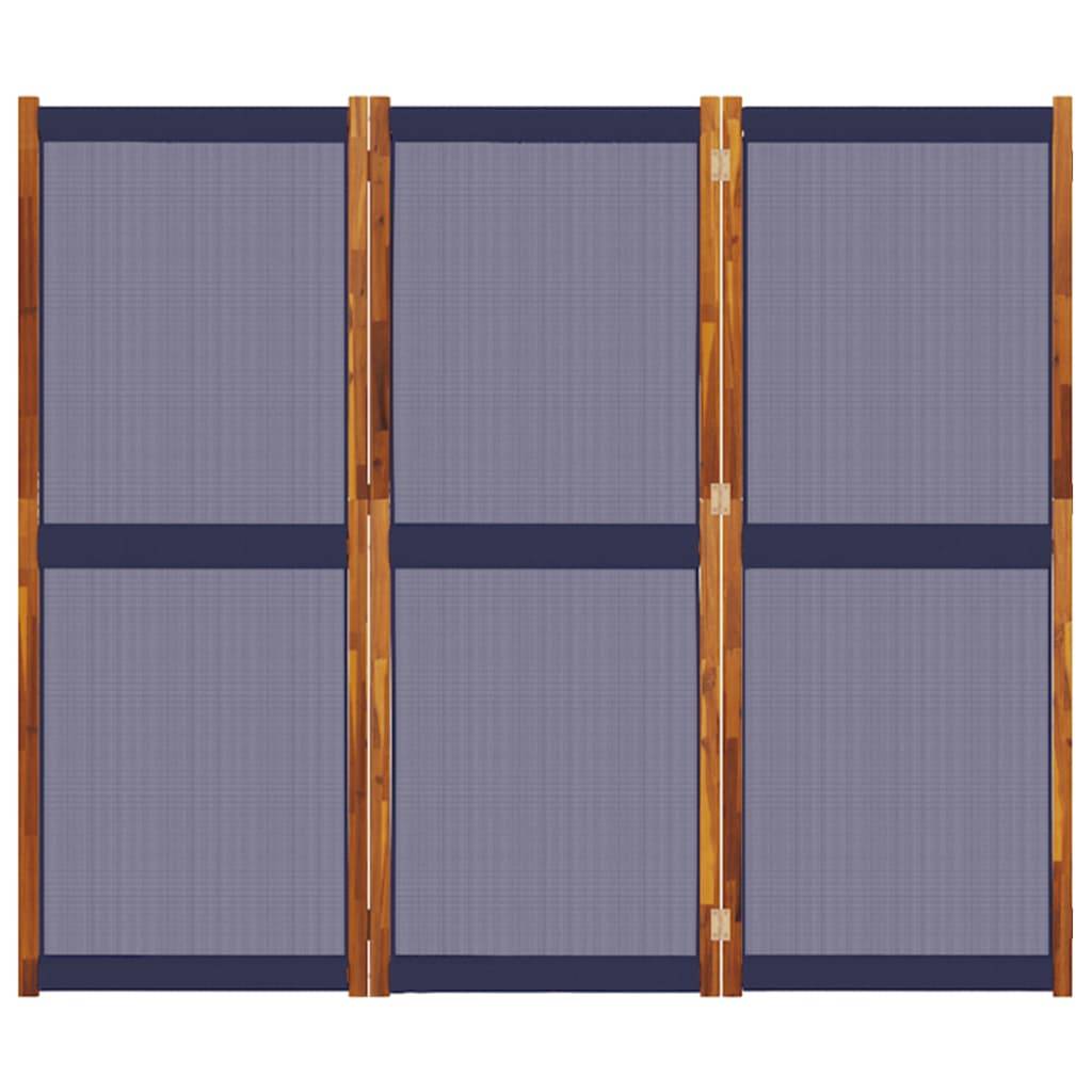 vidaXL 3-tlg. Paravent Dunkelblau 210x180 cm
