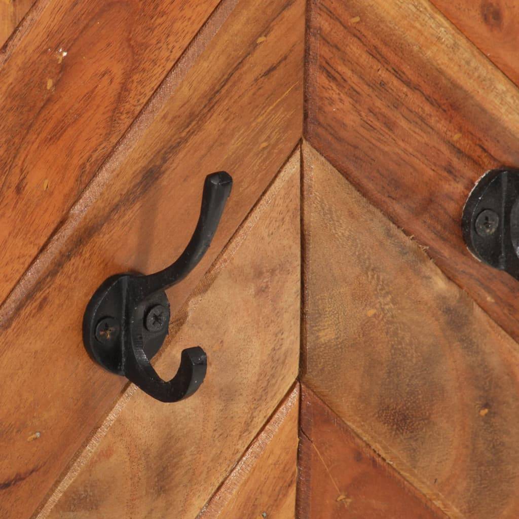 vidaXL Wandgarderobe 90x1x35 cm Massivholz Akazie und Eisen