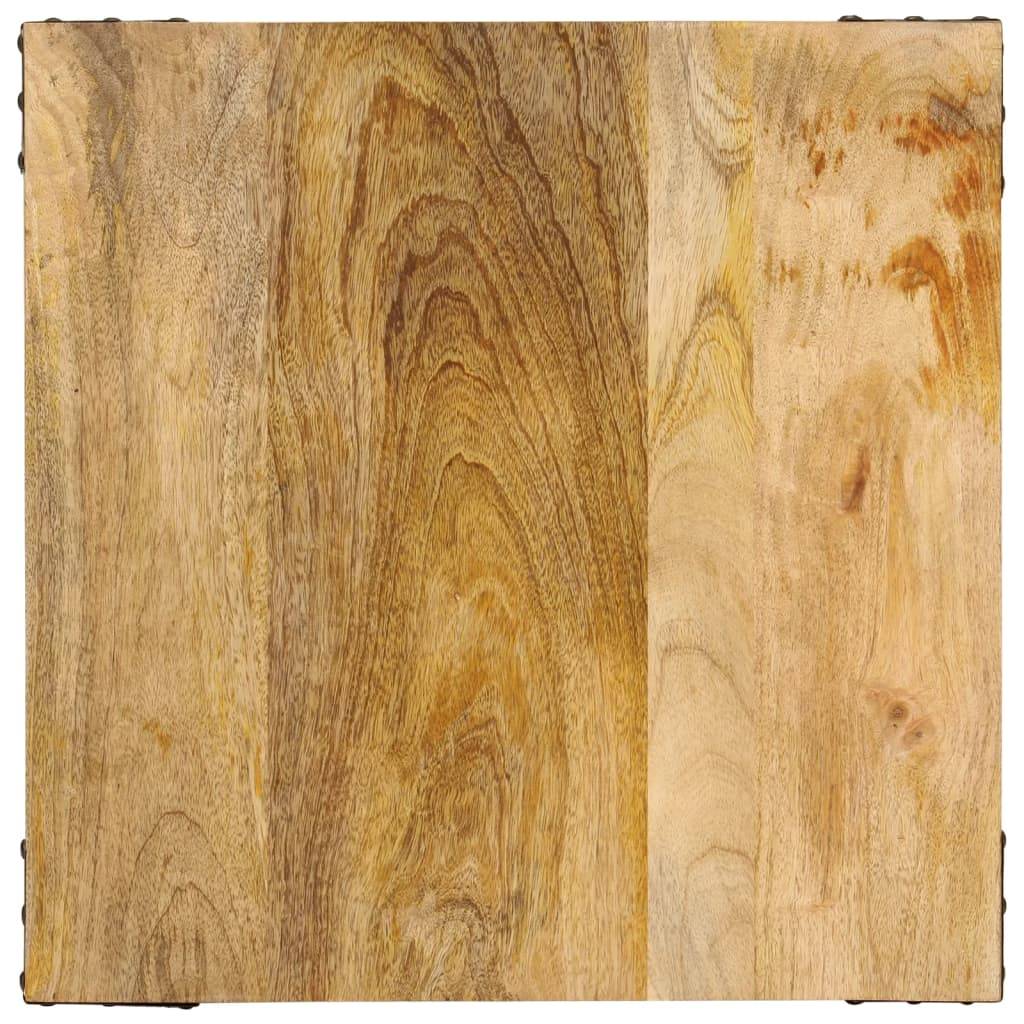 vidaXL Beistelltisch 45x45x50 cm Massivholz Mango und Eisen