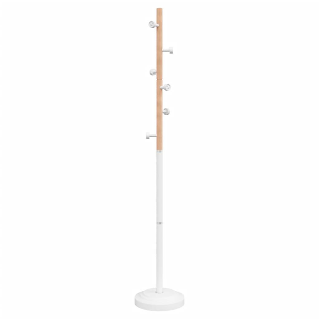 vidaXL Garderobenständer Weiß 177 cm Pulverbeschichtetes Eisen