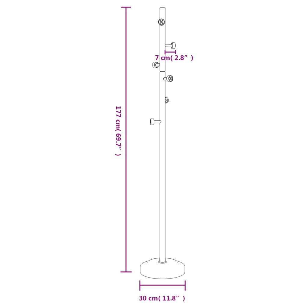 vidaXL Garderobenständer Weiß 177 cm Pulverbeschichtetes Eisen