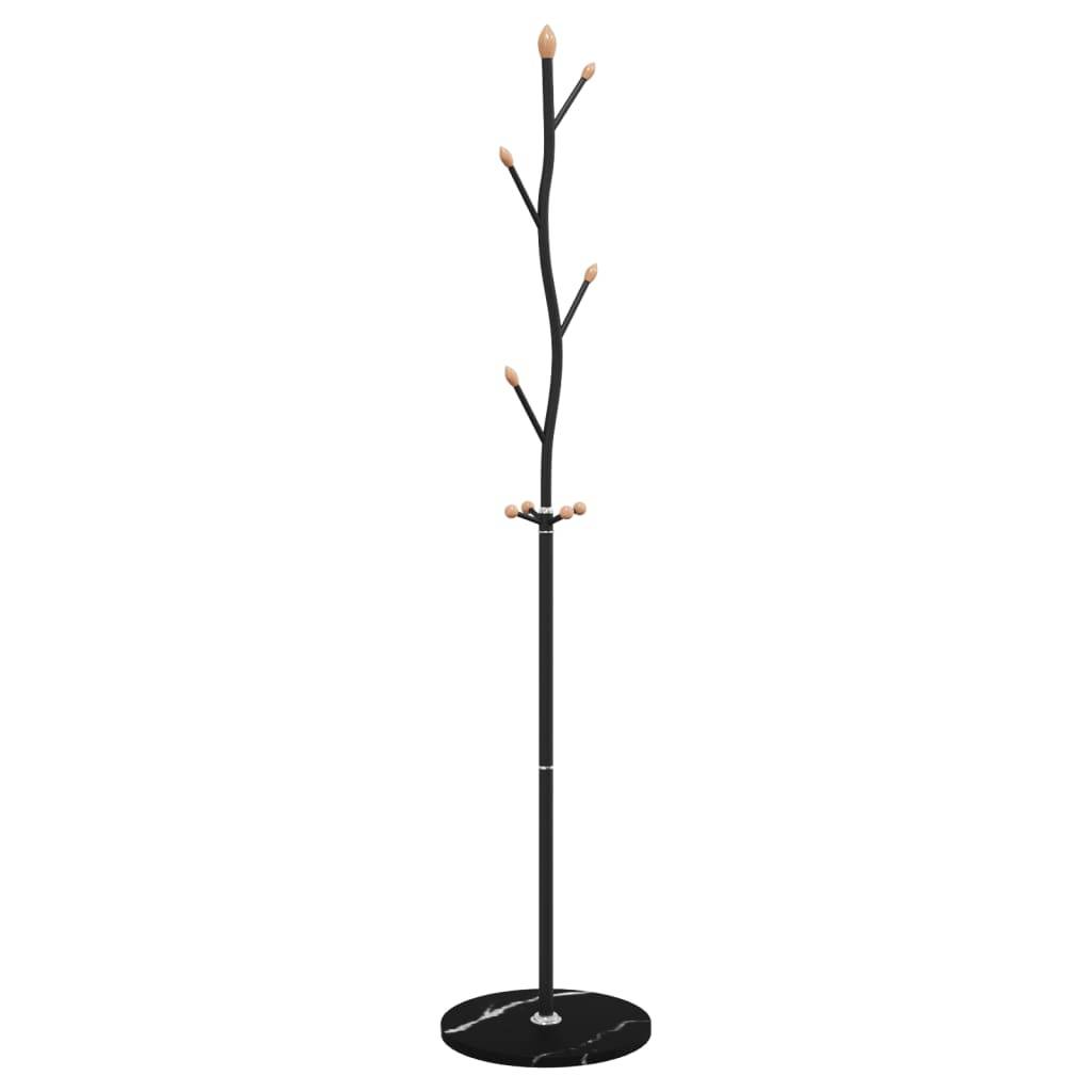 vidaXL Garderobenständer Schwarz 177 cm Pulverbeschichtetes Eisen