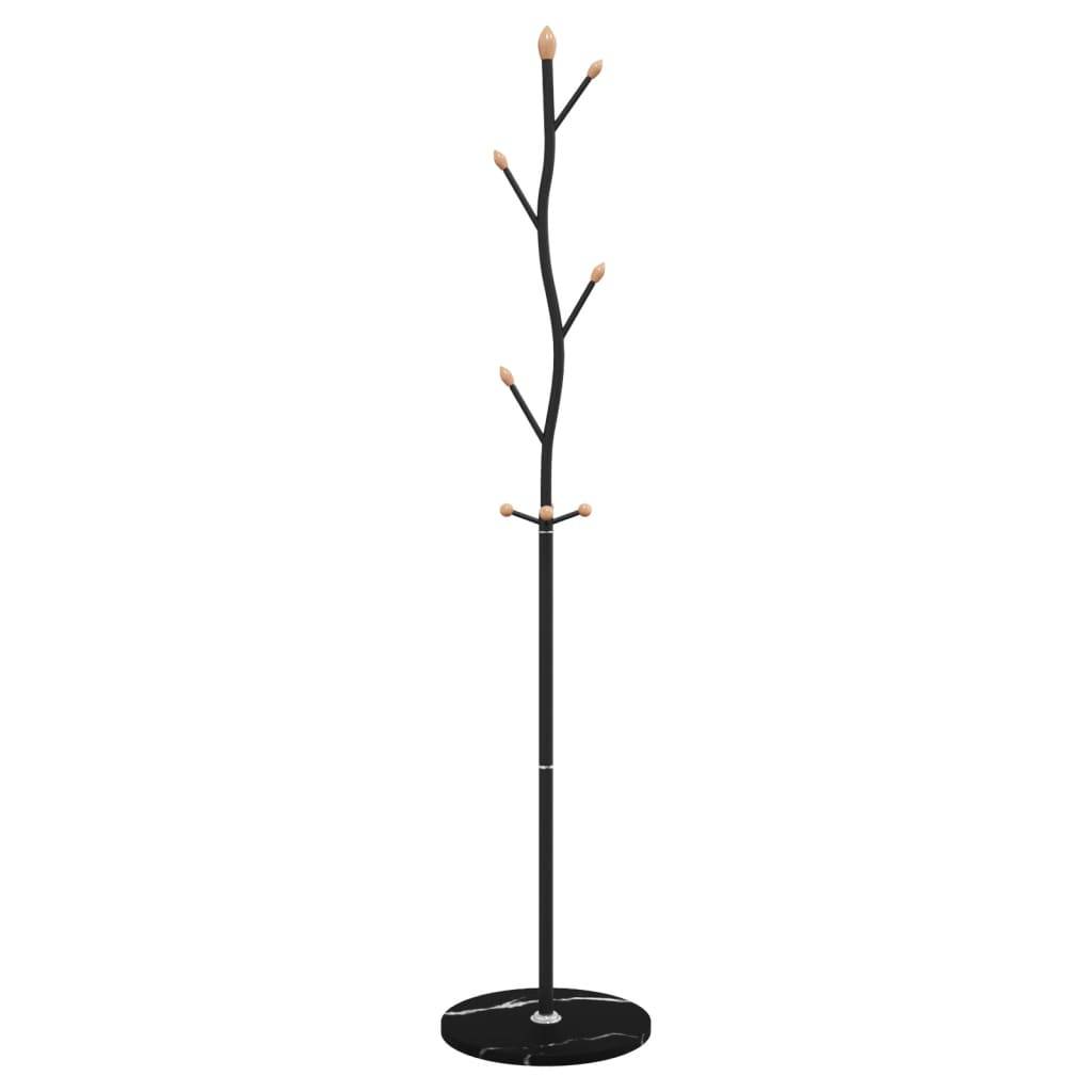 vidaXL Garderobenständer Schwarz 177 cm Pulverbeschichtetes Eisen