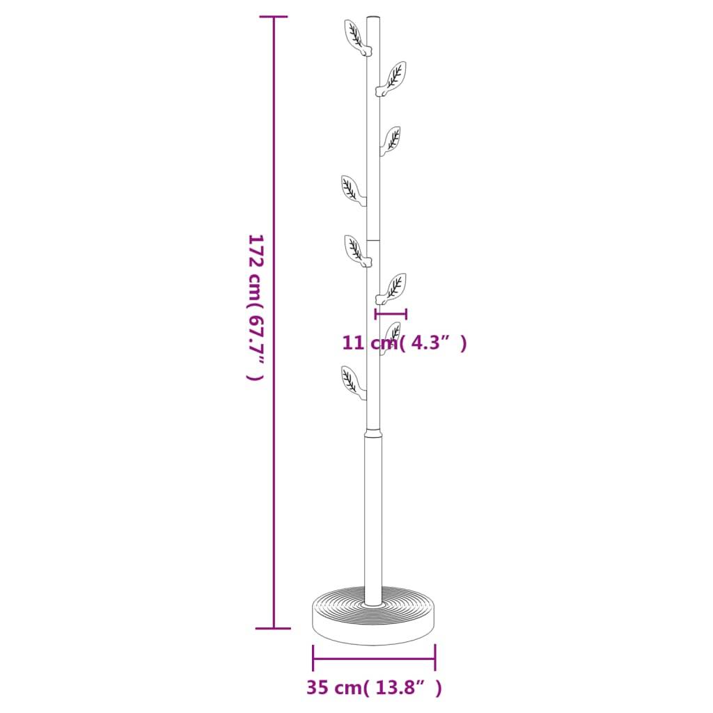vidaXL Garderobenständer Rosa 172 cm Pulverbeschichtetes Eisen