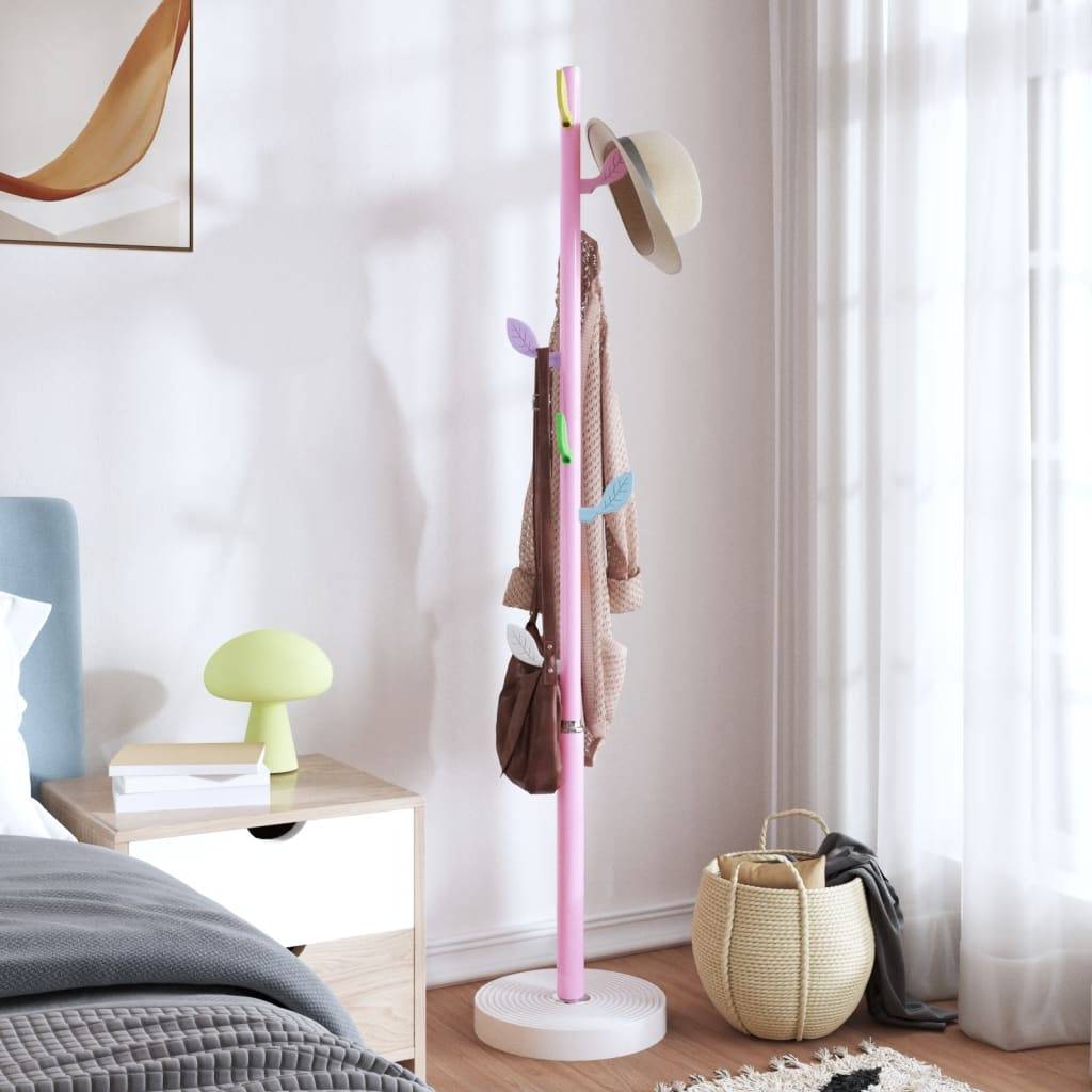 vidaXL Garderobenständer Rosa 172 cm Pulverbeschichtetes Eisen