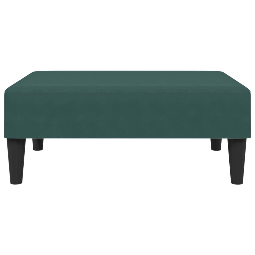 vidaXL Fußhocker Dunkelgrün 77x55x31 cm Samt